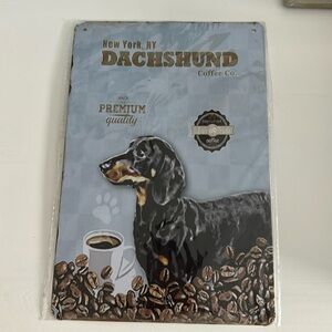 Dachshund Metal Humorous Sign NWT